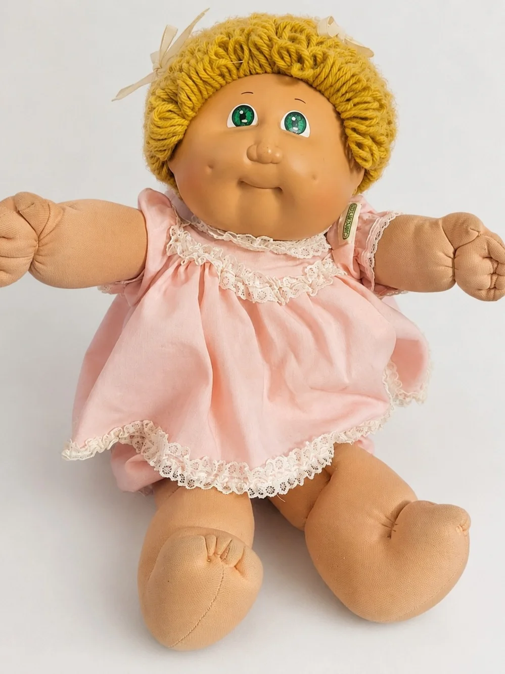 1985 Cabbage Patch Kids Doll Xavier Roberts Blonde Green Eyes Vintage